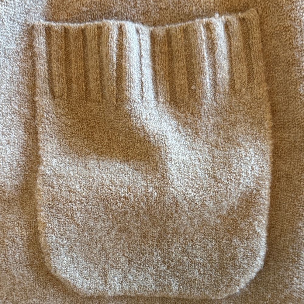 J. Crew Camel wool blend Oversized Open-Front Cardigan size Small - Picture 6 of 10